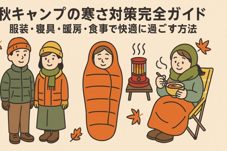 秋キャンプの寒さ対策完全ガイド｜服装・寝具・暖房・食事で快適に過ごす方法