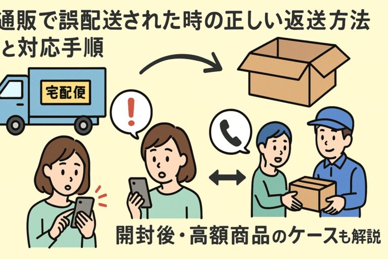 通販で誤配送された時の正しい返送方法と対応手順｜開封後・高額商品のケースも解説