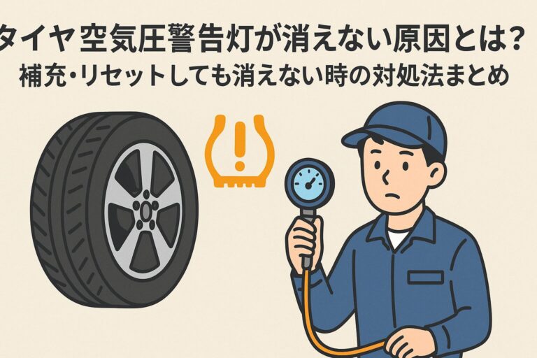 タイヤ空気圧警告灯が消えない原因とは？補充・リセットしても消えない時の対処法まとめ