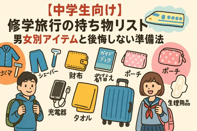【中学生向け】修学旅行の持ち物リスト｜男女別アイテムと後悔しない準備法