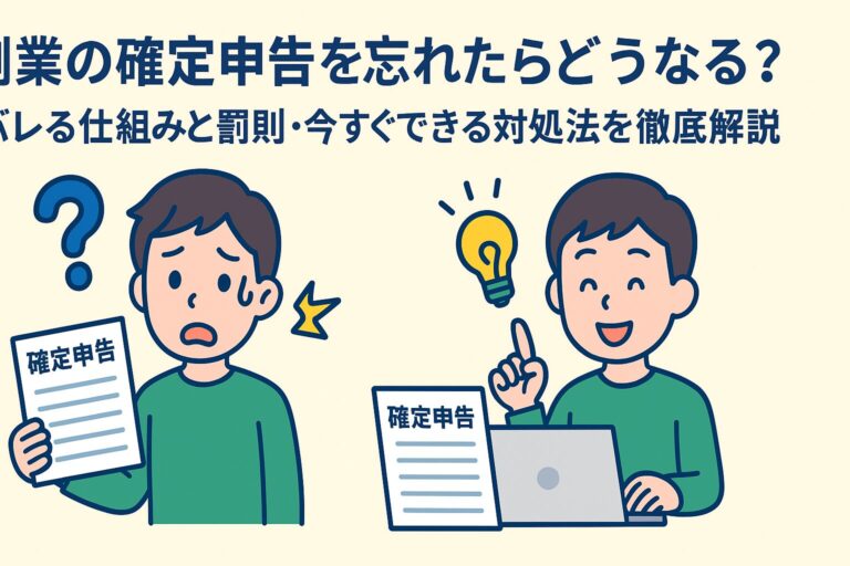 副業の確定申告を忘れたらどうなる？バレる仕組みと罰則・今すぐできる対処法を徹底解説