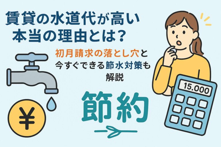 賃貸の水道代が高い本当の理由とは？初月請求の落とし穴と今すぐできる節水対策も解説