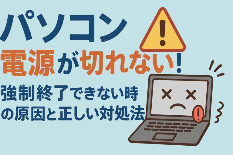 パソコンの電源が切れない！強制終了できない時の原因と正しい対処法