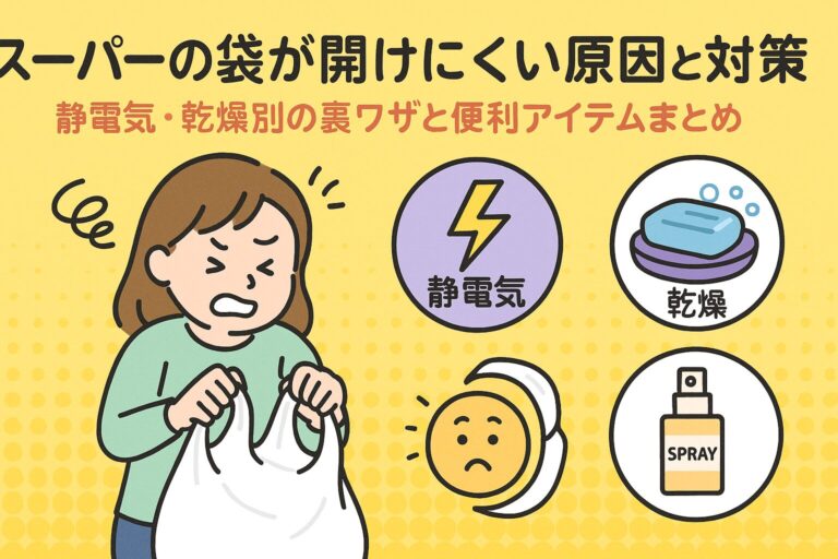 スーパーの袋が開けにくい原因と対策｜静電気・乾燥別の裏ワザと便利アイテムまとめ
