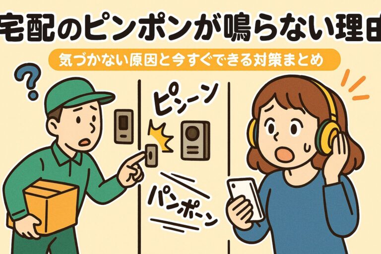 宅配のピンポンが鳴らない理由とは？気づかない原因と今すぐできる対策まとめ