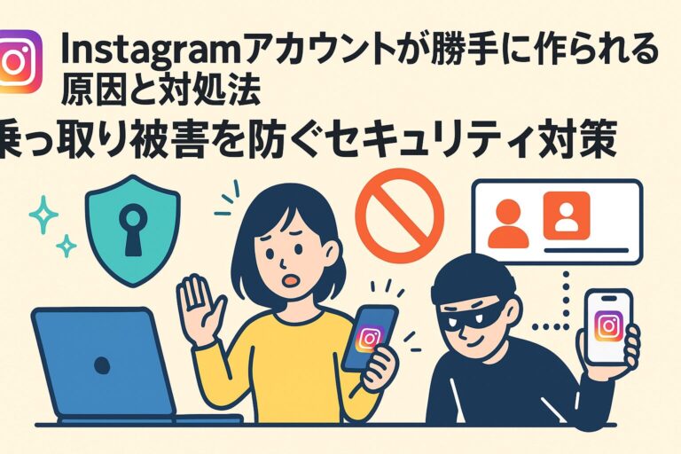 Instagramアカウントが勝手に作られる原因と対処法｜乗っ取り被害を防ぐセキュリティ対策
