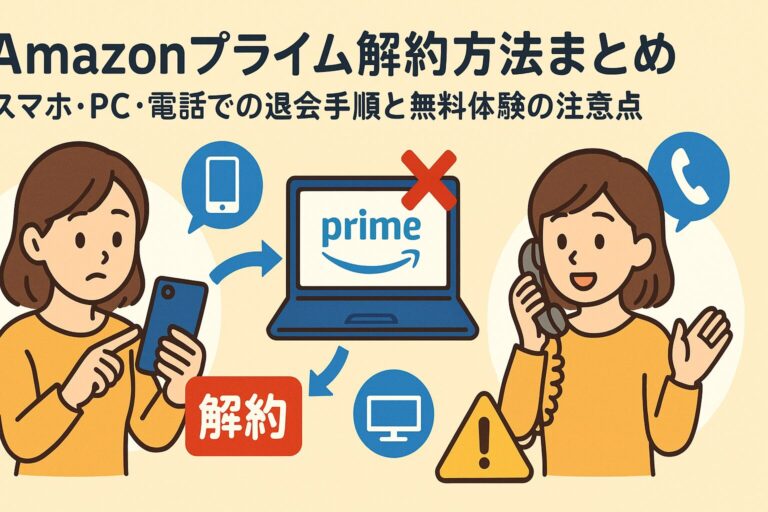 Amazonプライム解約方法まとめ｜スマホ・PC・電話での退会手順と無料体験の注意点