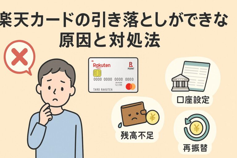 楽天カードの引き落としができない原因と対処法｜残高不足・口座設定・再振替の仕組み
