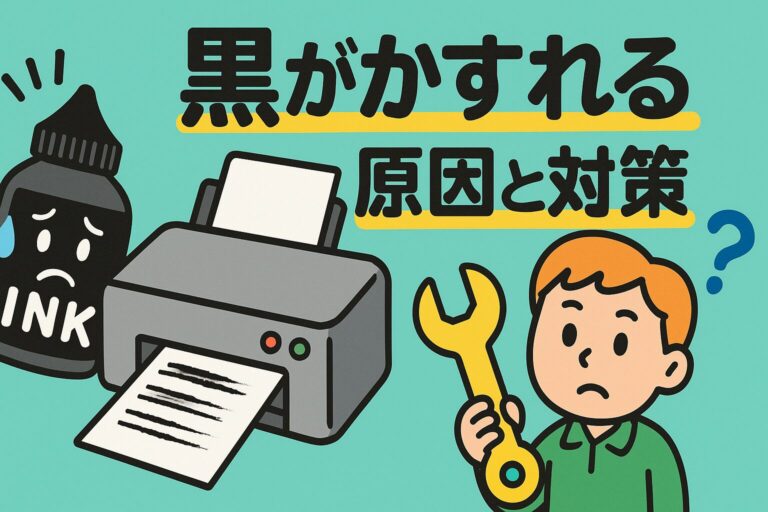 プリンターの黒だけ印刷がかすれる原因は？自力で直す方法と買い替え判断を解説