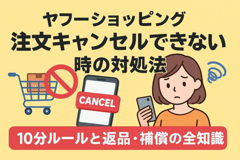 Yahooショッピングで注文キャンセルできない時の対処法｜10分ルールと返品・補償の全知識