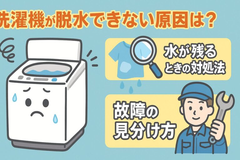洗濯機が脱水できない原因は？水が残るときの対処法と故障の見分け方