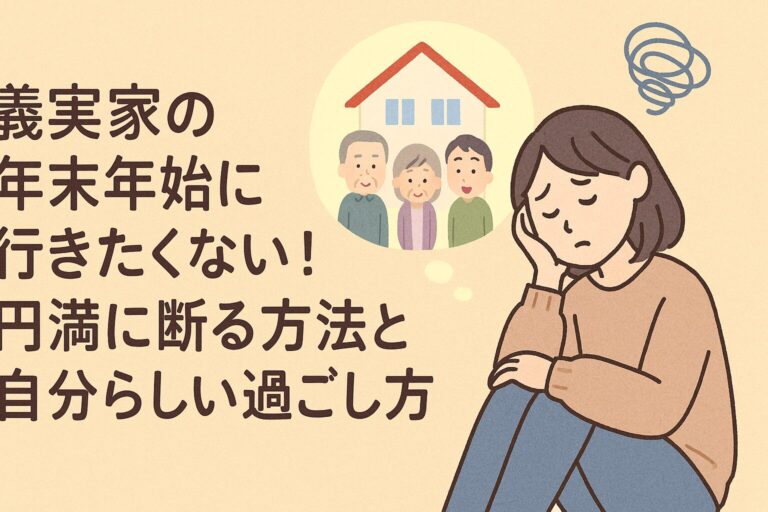 義実家の年末年始に行きたくない！円満に断る方法と自分らしい過ごし方
