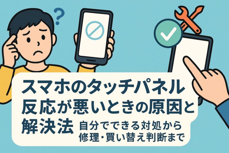 スマホのタッチパネル反応が悪いときの原因と解決法｜自分でできる対処から修理・買い替え判断まで