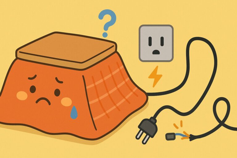 こたつの電源が入らない原因は？断線・ヒーター故障の見分け方と正しい対処法