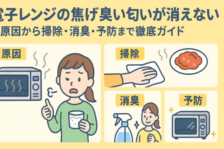 電子レンジの焦げ臭い匂いが消えない！原因から掃除・消臭・予防まで徹底ガイド