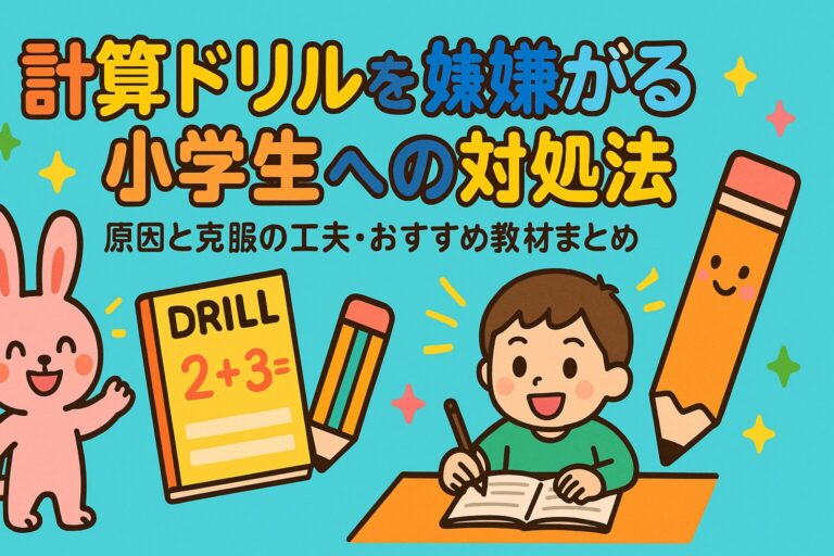 計算ドリルを嫌がる小学生への対処法｜原因と克服の工夫・おすすめ教材まとめ