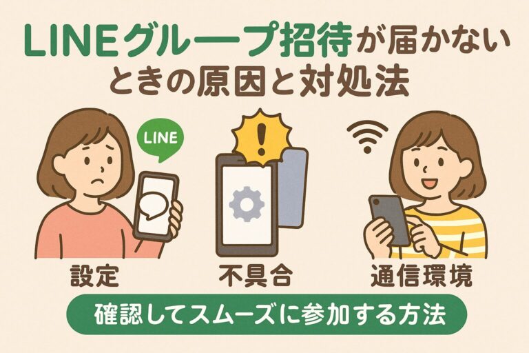 LINEグループ招待が届かないときの原因と対処法を徹底解説｜設定・不具合・通信環境を確認してスムーズに参加する方法