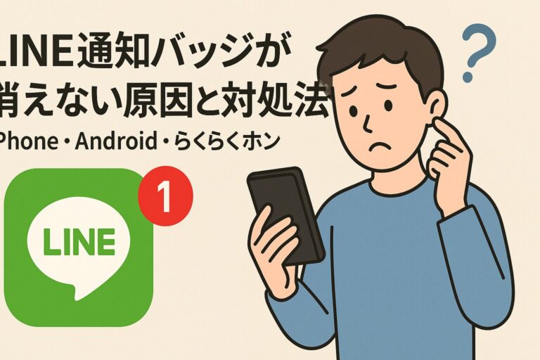 【完全版】LINE通知バッジが消えない原因と対処法｜iPhone・Android・らくらくホン別解説