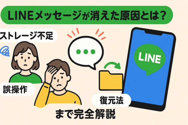 LINEメッセージが消えた原因とは？ストレージ不足・誤操作・復元法まで完全解説