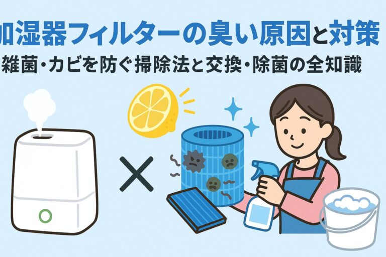 加湿器フィルターの臭い原因と対策｜雑菌・カビを防ぐ掃除法と交換・除菌の全知識