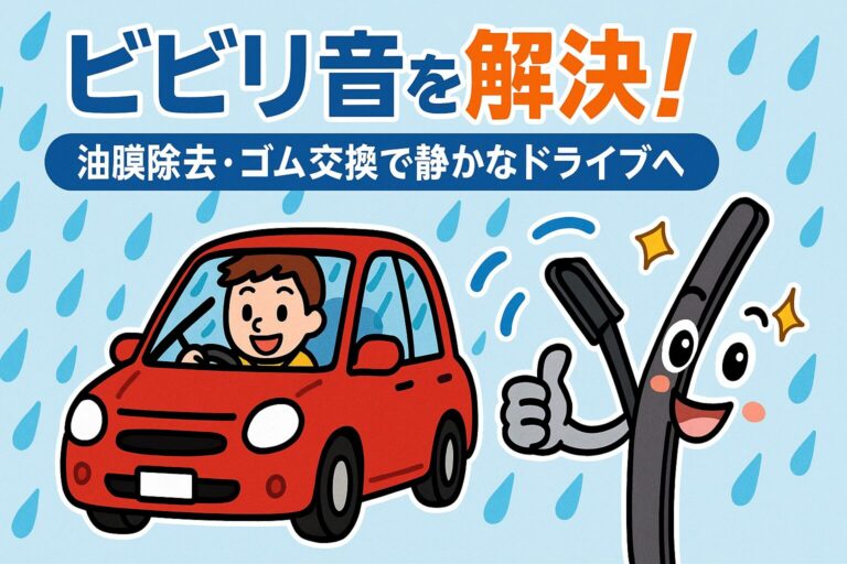 【秋必見】車ワイパーのビビリ音原因と解消法｜油膜除去・ゴム交換で静かなドライブへ