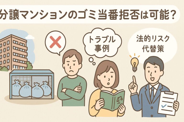 分譲マンションのゴミ当番拒否は可能？トラブル事例と法的リスク、代替策まで徹底解説