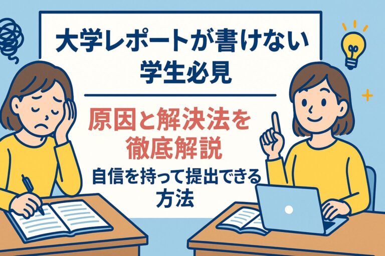 大学レポートが書けない学生必見｜原因と解決法を徹底解説し自信を持って提出できる方法
