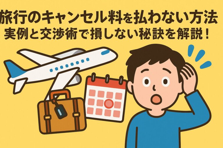 旅行のキャンセル料を払わない方法とは？実例と交渉術で損しない秘訣を解説！