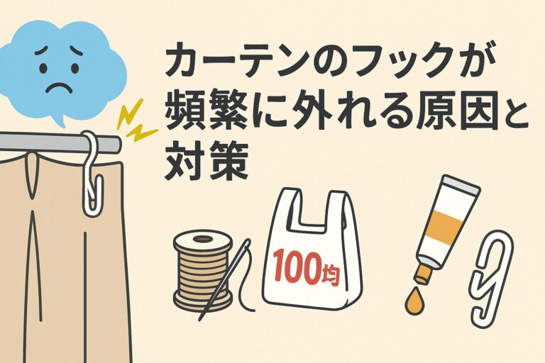 カーテンのフックが頻繁に外れる原因と対策｜100均アイテムや補修方法も徹底解説