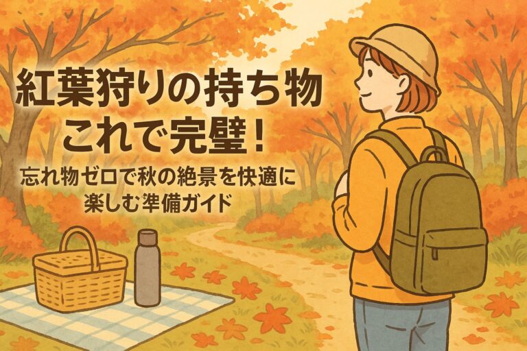 紅葉狩りの持ち物はこれで完璧！忘れ物ゼロで秋の絶景を快適に楽しむ準備ガイド