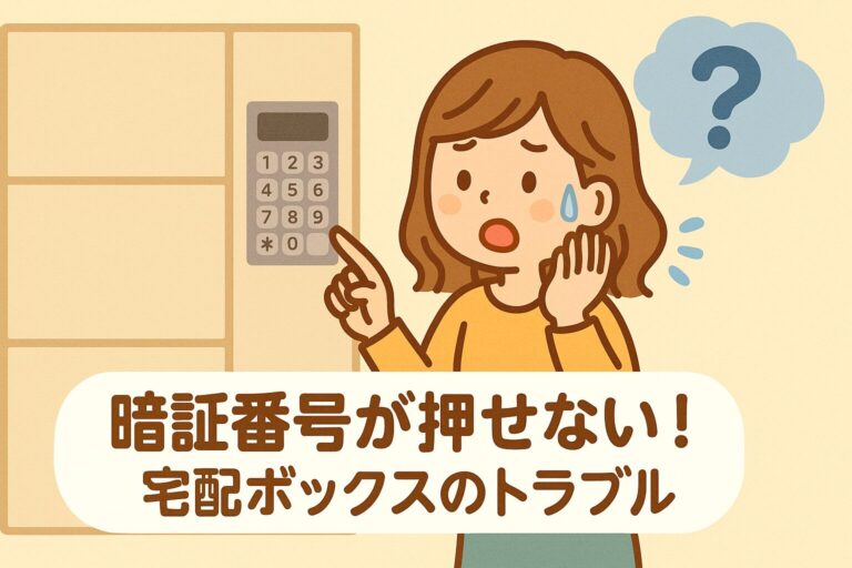 宅配ボックスの暗証番号が押せない！開かない時の原因と安全な対処法