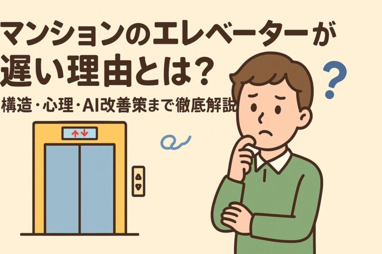 マンションのエレベーターが遅い理由とは？構造・心理・AI改善策まで徹底解説