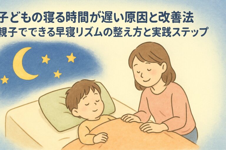 子どもの寝る時間が遅い原因と改善法｜親子でできる早寝リズムの整え方と実践ステップ