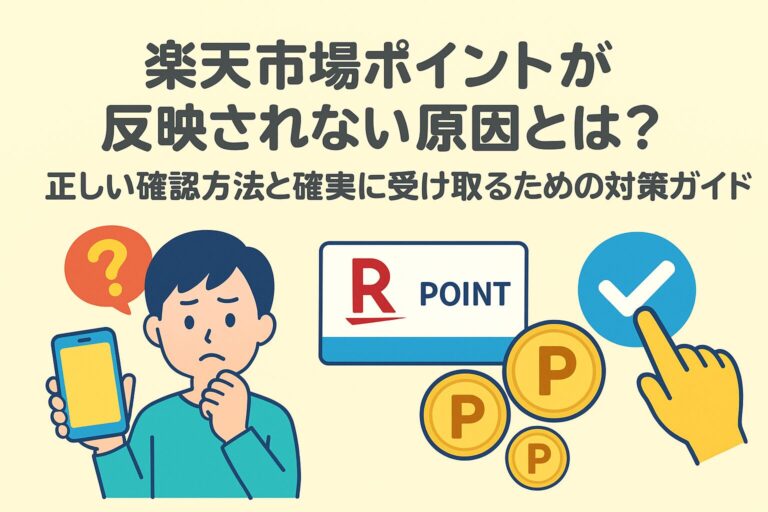 楽天市場ポイントが反映されない原因とは？正しい確認方法と確実に受け取るための対策ガイド
