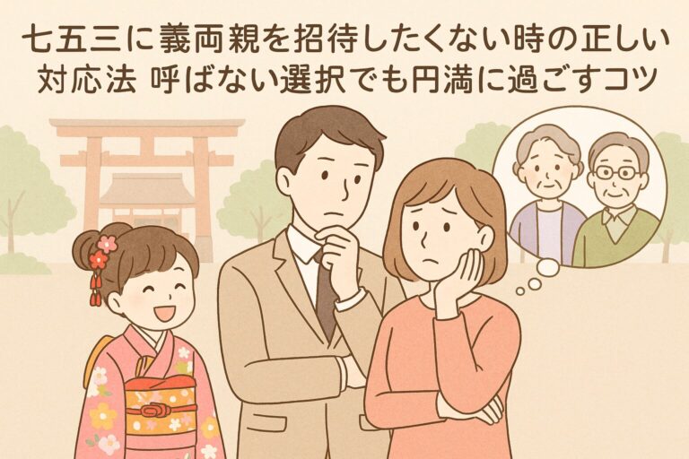 七五三に義両親を招待したくない時の正しい対応法｜呼ばない選択でも円満に過ごすコツ