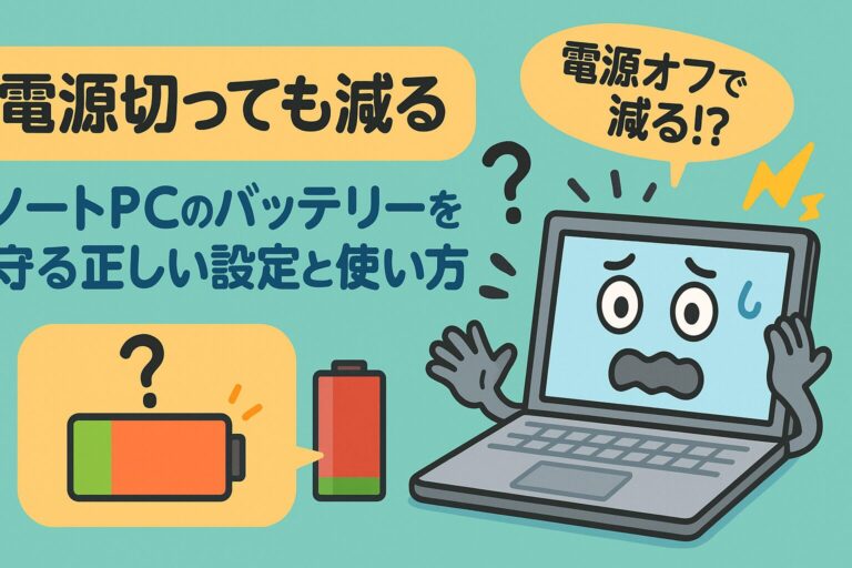 「電源切っても減る」を解決！ノートPCのバッテリーを守る正しい設定と使い方