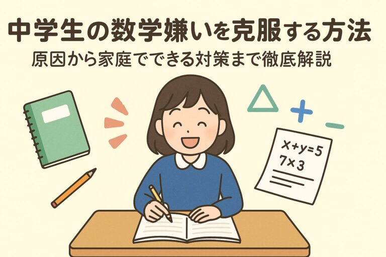 中学生の数学嫌いを克服する方法｜原因から家庭でできる対策まで徹底解説