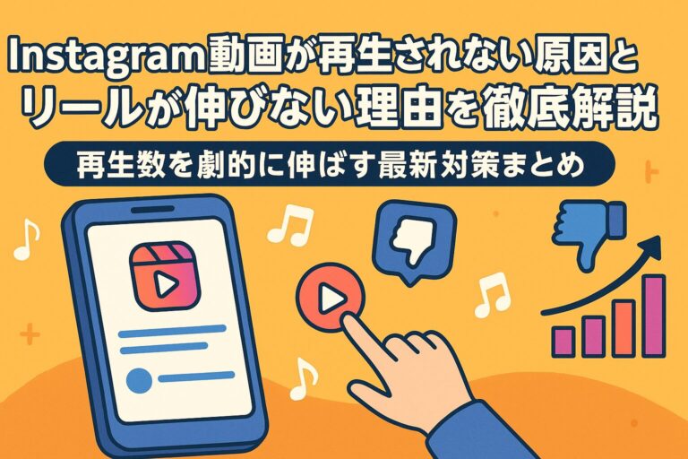 Instagram動画が再生されない原因とリールが伸びない理由を徹底解説｜再生数を劇的に伸ばす最新対策まとめ