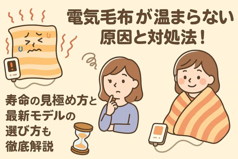 電気毛布が温まらない原因と対処法！寿命の見極め方と最新モデルの選び方も徹底解説