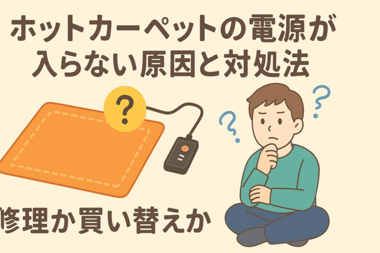 ホットカーペットの電源が入らない原因と対処法｜修理か買い替えか徹底解説
