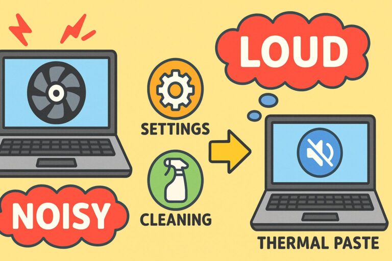 ノートパソコンのファンがうるさいときの原因と静音化対策｜設定・掃除・グリス交換で快適に