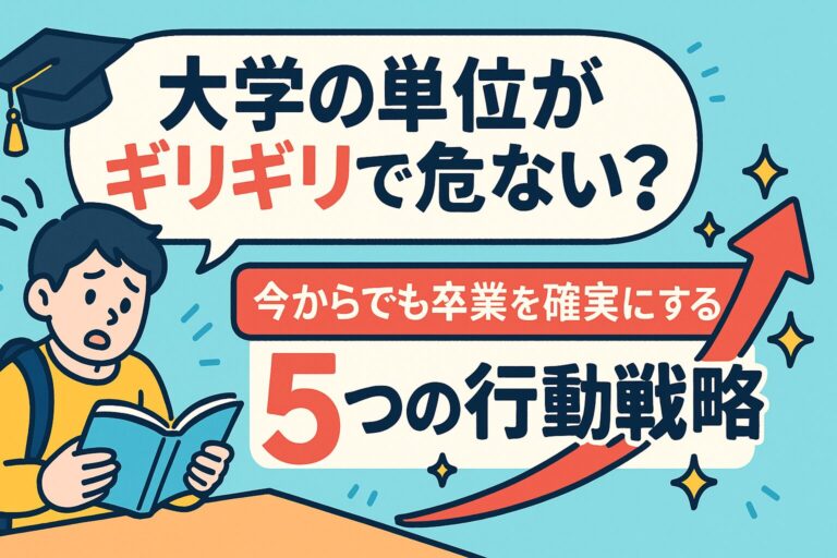 大学の単位がギリギリで危ない？今からでも卒業を確実にする5つの行動戦略