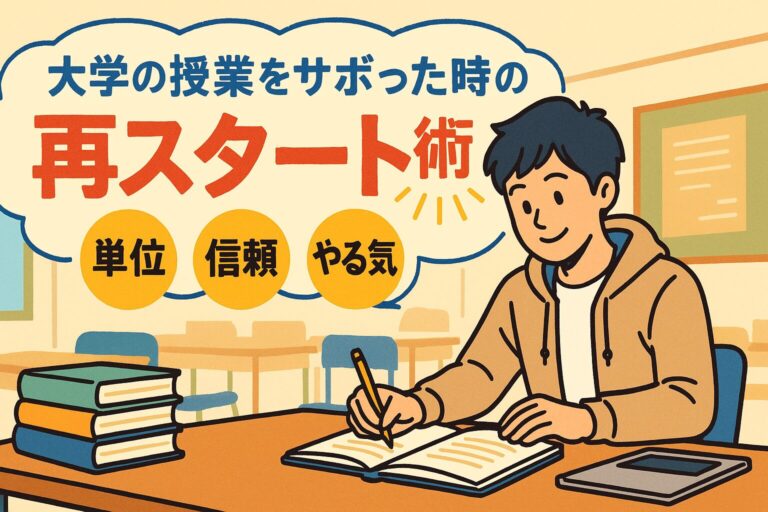 大学の授業をサボった時の立て直し方｜単位・信頼・やる気を取り戻すリアルな再スタート術