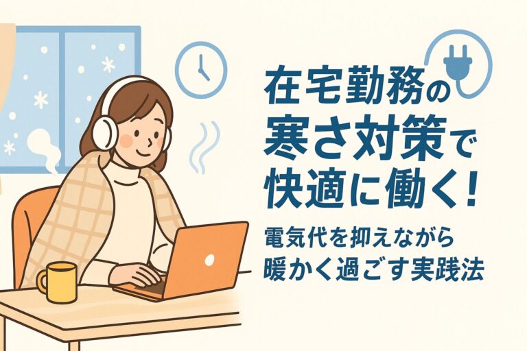 在宅勤務の寒さ対策で快適に働く！電気代を抑えながら暖かく過ごす実践法