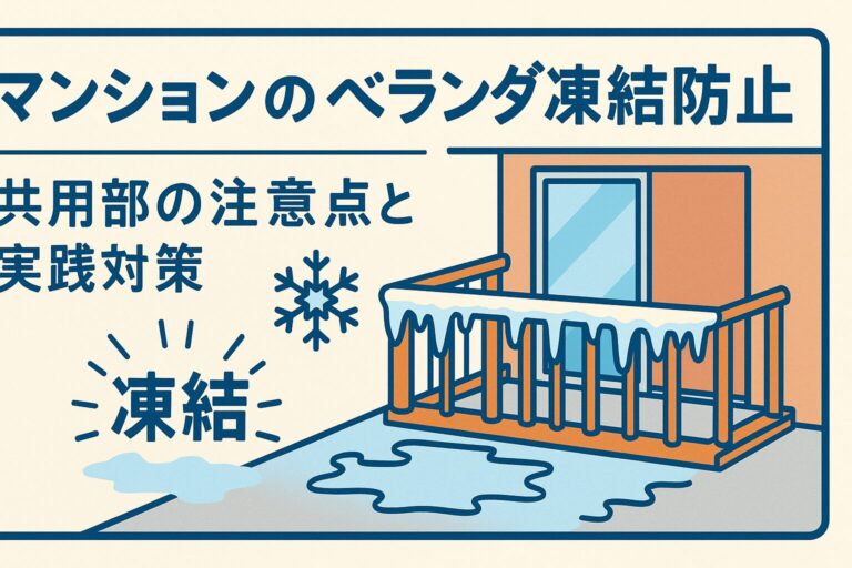 マンションのベランダ凍結防止｜共用部の注意点と実践対策