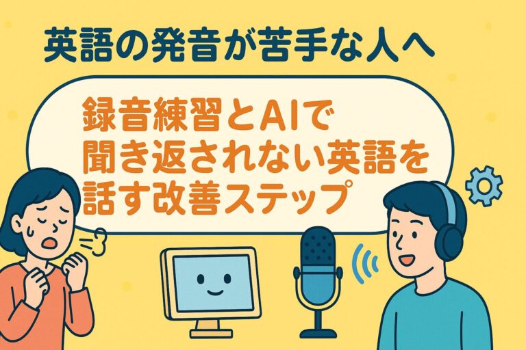 英語の発音が苦手な人へ｜録音練習とAIで聞き返されない英語を話す改善ステップ