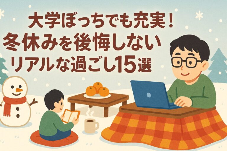 大学ぼっちでも充実！冬休みを後悔しないリアルな過ごし方15選