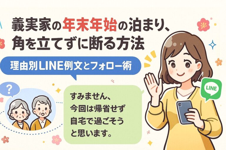 義実家の年末年始の泊まり、角を立てずに断る方法｜理由別LINE例文とフォロー術