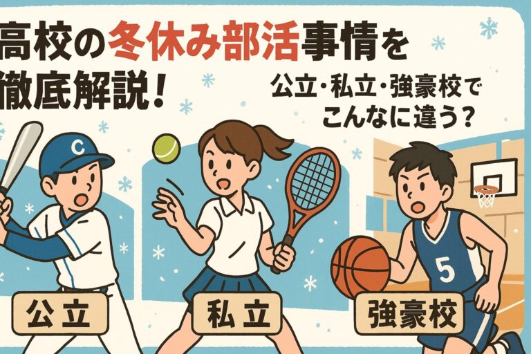 高校の冬休み部活事情を徹底解説！公立・私立・強豪校でこんなに違う？