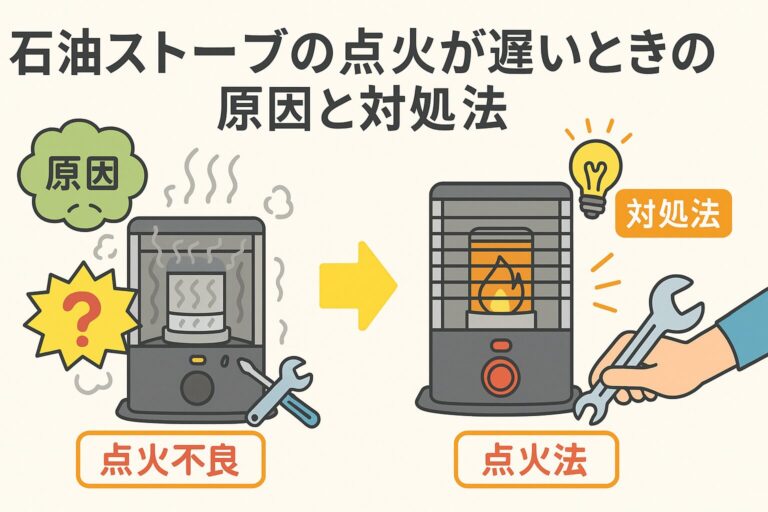 石油ストーブの点火が遅いときの原因と対処法｜自分で直す安全メンテナンス完全ガイド
